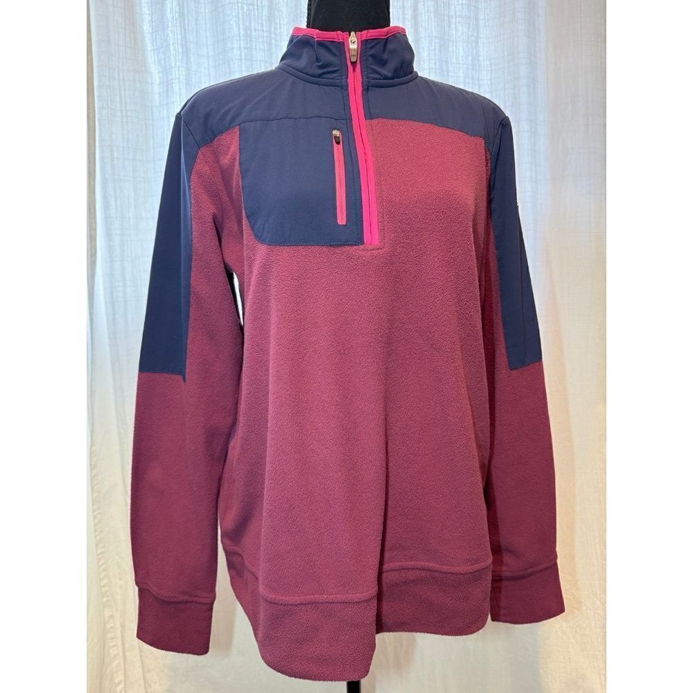 Straight Down Tundra Womens Size XL Quarter Zip Fleece Pullover Athletic Golf